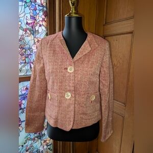 J. Jill Pink Textured Blazer